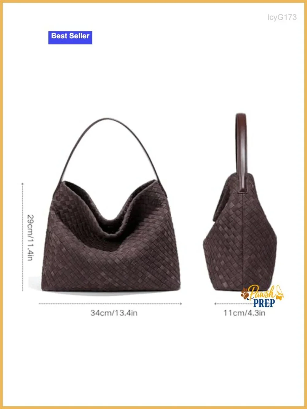 Faux Suede Woven Tote Bag Women Hobo Purse Fall Winter Travel Shoulder Handbag
